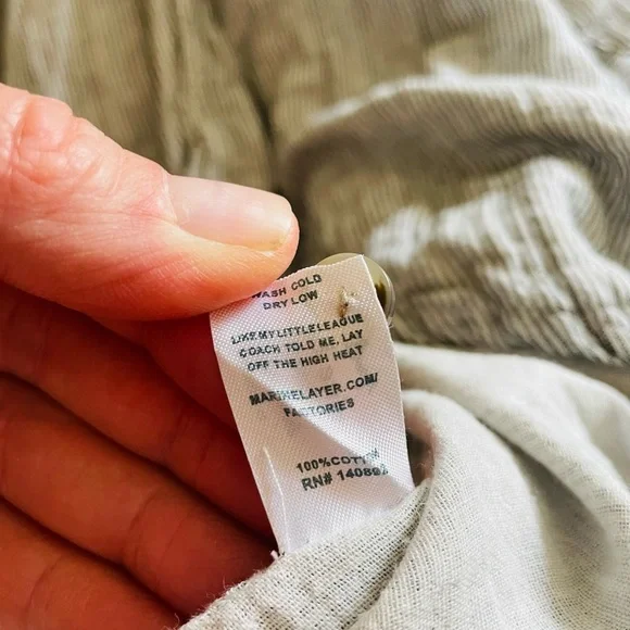 Marine Layer Grey Stripe Half Button Top - Picture 5 of 9